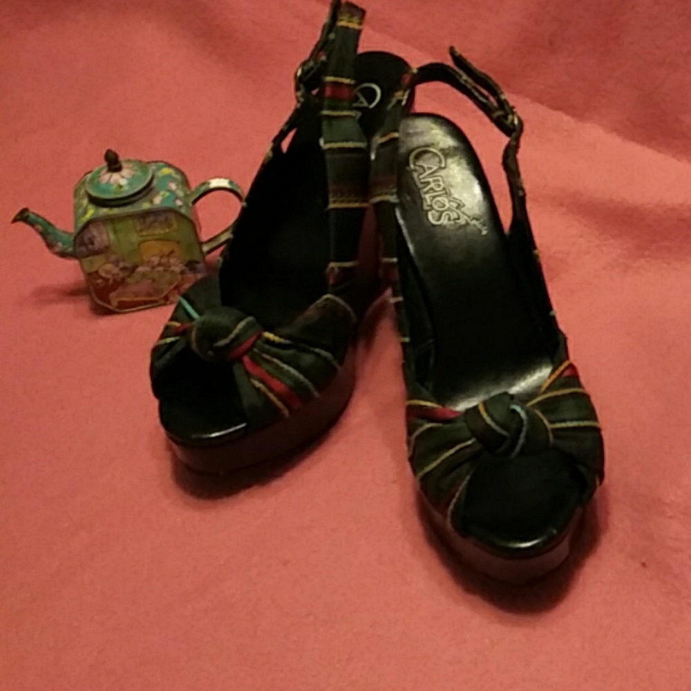 Carlos Santana platform peep toe. Shoes